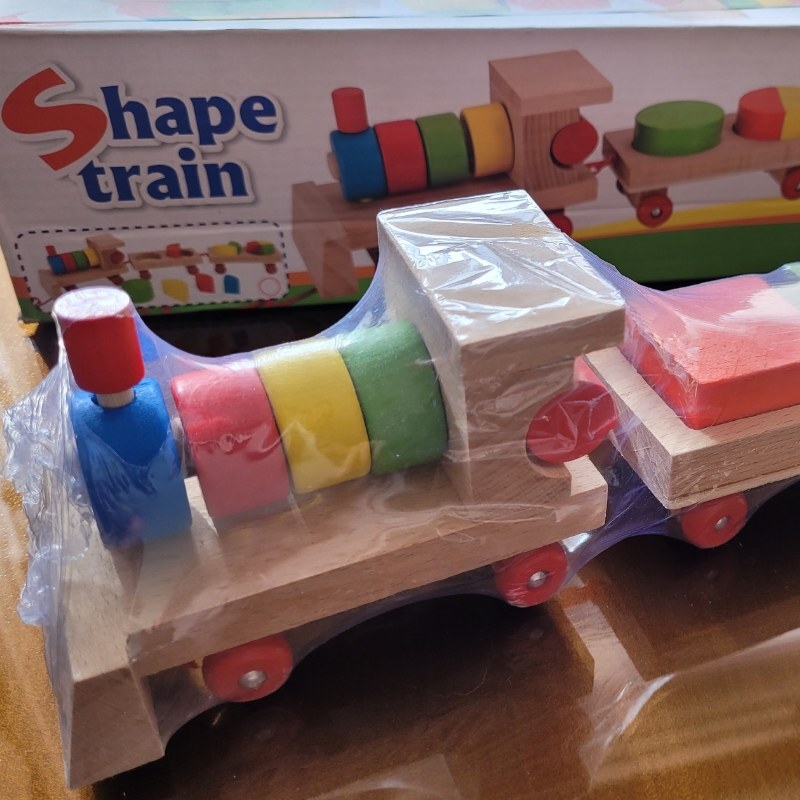 بازی آموزشی مدل قطار چوبی با ارسال رایگان