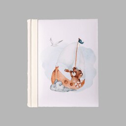 آلبوم عکس کودک خرس ملوان، سایز 13x18 فریم سفید، 20 برگ، 40 صفحه