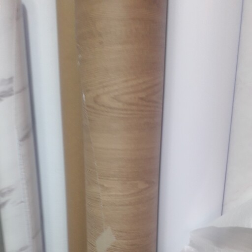 برچسب روکش کابینت طرح چوب عرض 90 برجسته پی وی سی پشت چسب 