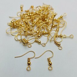 عصایی گوشواره طلایی - بسته 20 عددی