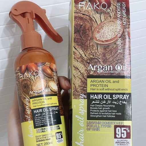 اسپری دو فاز مدل روغن آرگان Argan oil 
برند RAKO