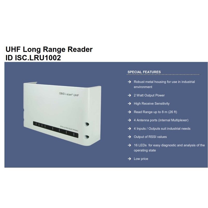 کارت خوان RFID READER   نوع UHF مدل ID ISC.LRU1002 محصول FEIG