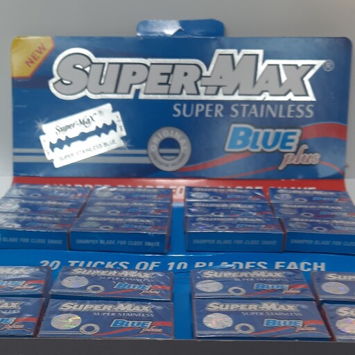 تیغ سوپرمکس آبیsuper-max بسته 10 عددی