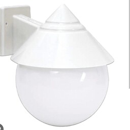 چراغ حبابی توپی وارونه سفید برای  لامپ سایز12و15وات چراغ پارکی