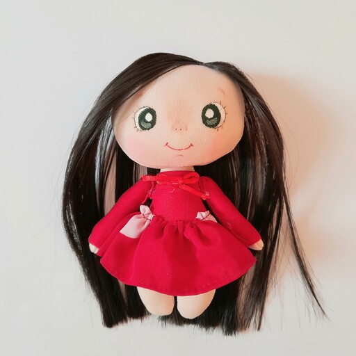 عروسک فانتزی کوچک (طرح دختر با دامن قرمز)