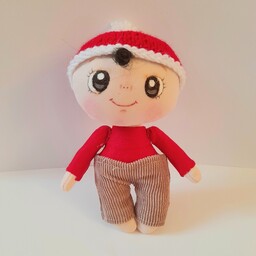 عروسک فانتزی کوچک (طرح پسر با کلاه قرمز)