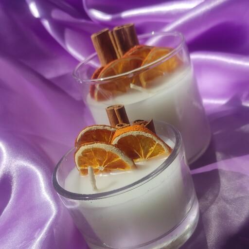 شمع معطر پرتقال دارچین 