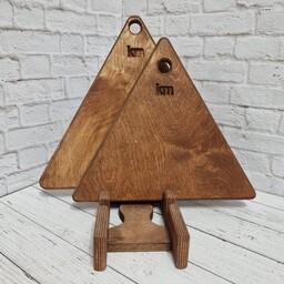 تخته سرو چوبی مثلثی کوچک