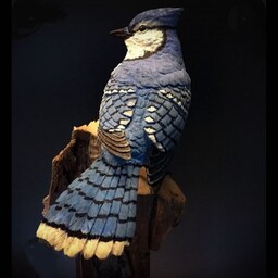 مجسمه پرنده چوبی جیجاق کبود 