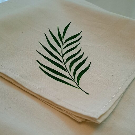 دستمال سفره پارچه ای برگ سبز (ست 6 تایی)(سفارش فقط با هماهنگی)