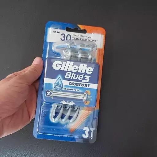 خود تراش بلو 3 سه لبه مناسب آقایان 3 عددی ژیلت GILLETTE Blue 3 Comfort
