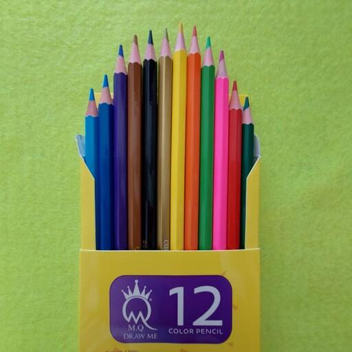 مدادرنگی 12 رنگ  ام کیو MQ جعبه مقوایی