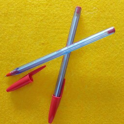 خودکار بیک قرمز کریستال سافت نوک 1 میلی متر بسته 2 عددی