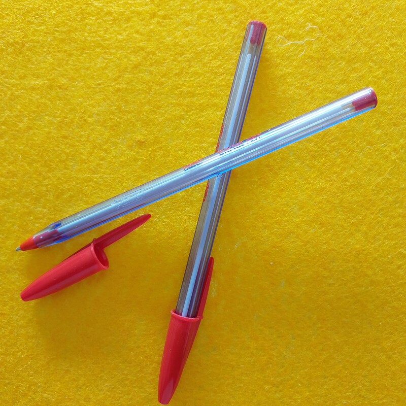 خودکار بیک قرمز کریستال سافت نوک 1 میلی متر بسته 2 عددی
