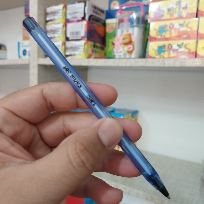 خودکار بیک مشکی کریستال سافت نوک 1 میلی متر اصلی بسته 2 عددی