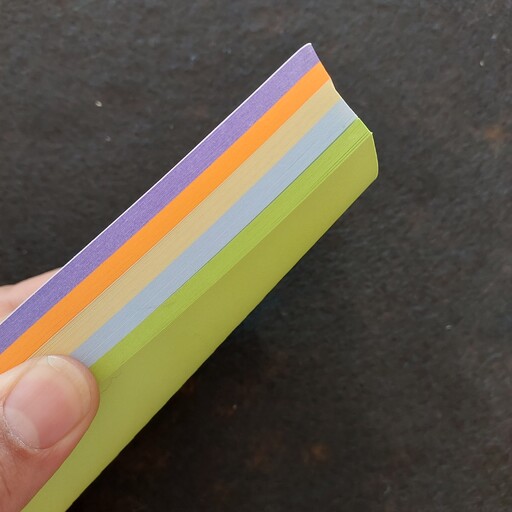 استیک نوت و یادداشت ته چسبی رنگی 100 برگ سایز  125 در 75  میلی متر