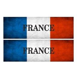 برچسب پارکابی خودرو طرح پرچم فرانسه کد SB030 بسته 2 عددی