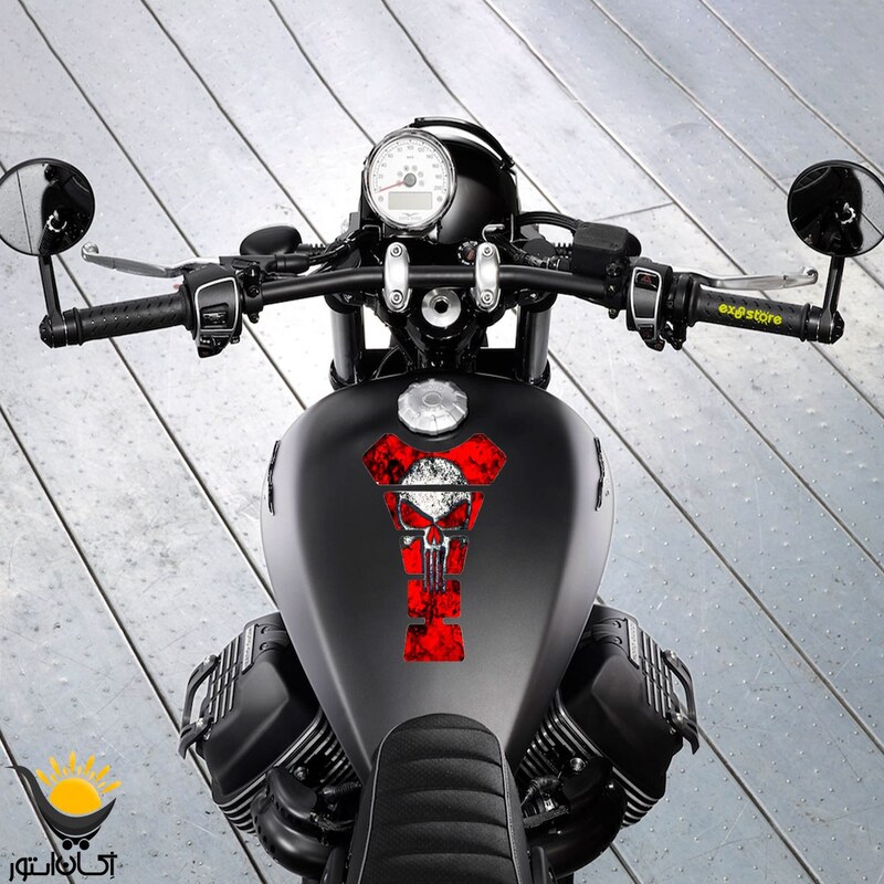 برچسب باک موتور سیکلت طرح اسکلت کد SM020