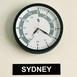 ساعت های دیواری بازار جهانی-نیویورک، لندن، توکیو، سیدنی،تهران(5 شهر)