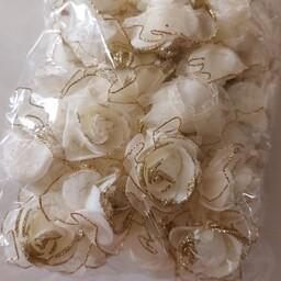 گل فومی لب زری پک 49عددی سایز بزرگ مناسب برای دسته گل عروس و....