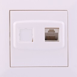 کلید و پریز جور جهان الکتریک مدل کارن سفید بسته 65 عددی