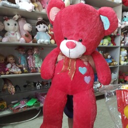 عروسک خرس بزرگ  قرمز یک متری