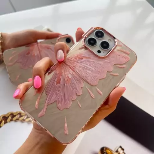 قاب گوشی Pink Butterfly مناسب گوشی اپل iPhone 13 Pro Max