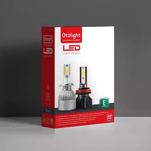 لامپ هدلایت LED اتولایت مدل E2 پایه H4 بسته 2 عددی