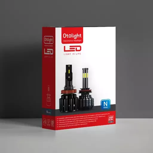 لامپ هدلایت LED اتولایت مدل N1 پایه H3 بسته 2 عددی