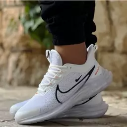 کتونی نایک زوم مردانه کپسولی  رنگ سفید نارنجی جدید و ترند  nike zoom x 