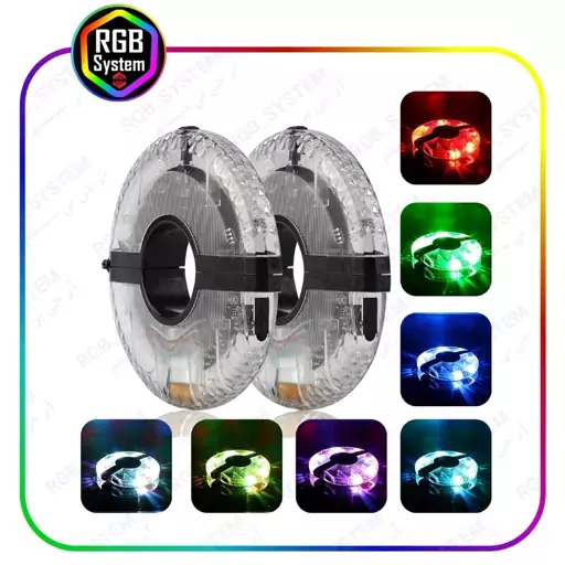 چراغ چرخ دوچرخه cycling hub light RGB (ازمحصولات آمازون)