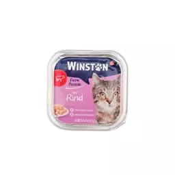 ووم گربه با طعم گوشت 100 گرمی وینستون (winston)