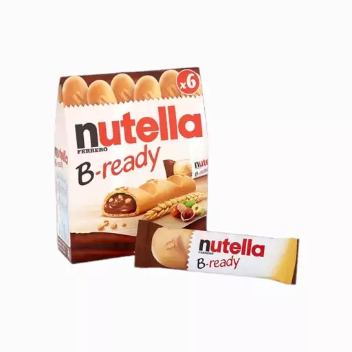 ویفر بیسکویت نوتلا NUTELLA مدل B-READY فندقی 6 عددی