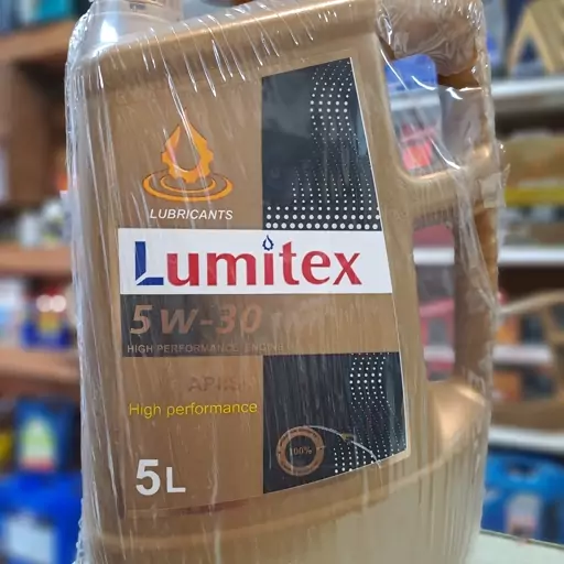 روغن موتور لومیتکس Lumitex پنج لیتری 5w30 سطح کیفی SN