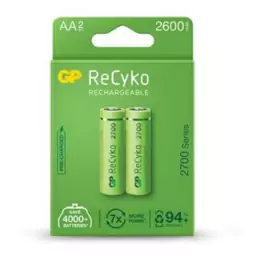 باتری قلمی قابل شارژ جی پی مدل (Rechargeable Recyko 2600 (series 2700 بسته دو عددی