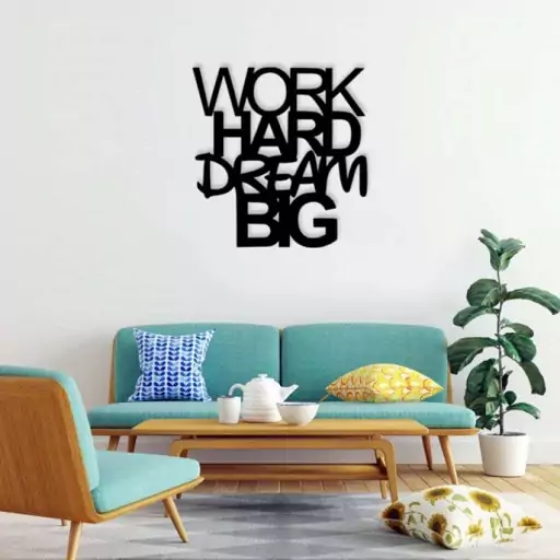 دیوارکوب ماهوت طرح work hard dream big کد 02