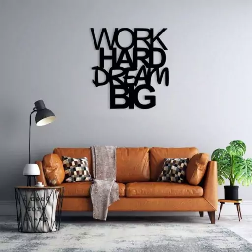 دیوارکوب ماهوت طرح work hard dream big کد 02