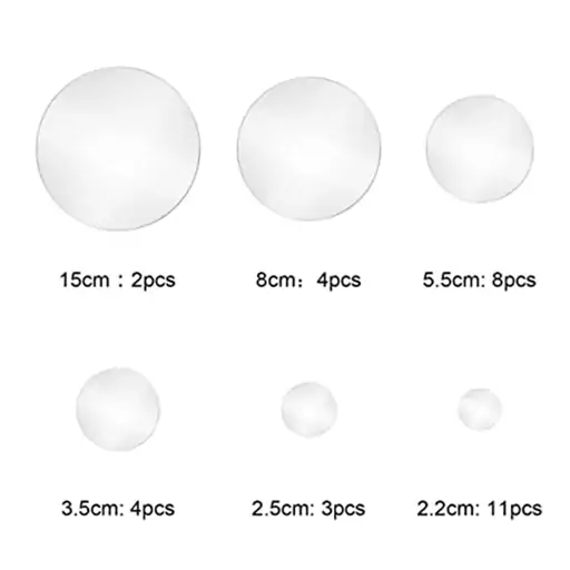 آینه پلکسی گلس مدل دایره مجموعه 32 عددی