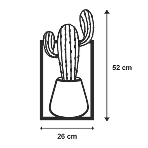 تابلو دیوار کوب طرح کاکتوس کد 104