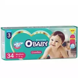 پوشک بچه اُبیبی Obaby چسبی سایز 3 بسته 34 عددی در فاطرشاپ