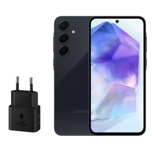 گوشی موبایل سامسونگ مدل Galaxy A55 دو سیم کارت ظرفیت 128 گیگابایت و رم 8 گیگابایت - ویتنام - به همراه شارژ 25 وات سامسون