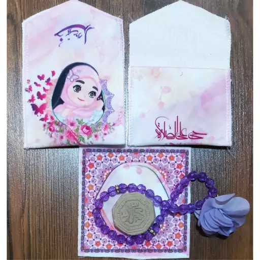 جانماز مخمل دوتیکه طرح حجاب 2