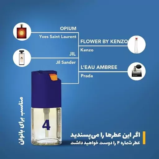 عطر بیک(عطربیک)شماره 4 جعبه دار