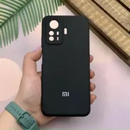 قاب گوشی Redmi Note 12S شیائومی سیلیکونی سیلیکونی پاک کنی اورجینال داخل پارچه ای محافظ لنز دار رنگ مشکی کد 65662