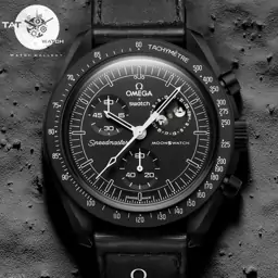 ساعت مچی اسپرت امگاسواچ اسنوپی مون فاز مشکیomega swatch snoopy یک سال گارانتی جعبه ارسال رایگان در رنگبندی