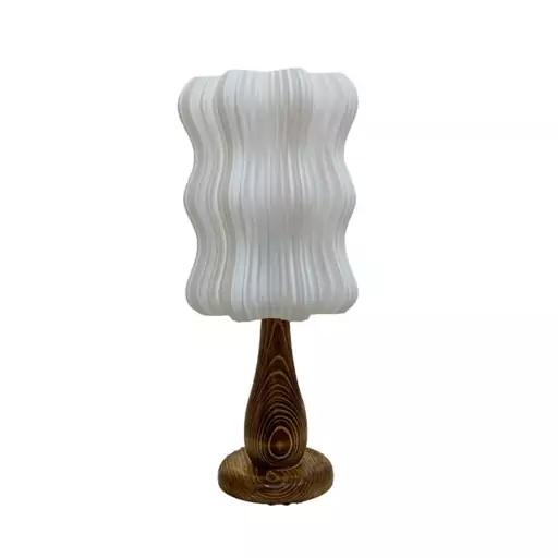 آباژور رومیزی مدل خورشید پایه چوب Lamp Shade 