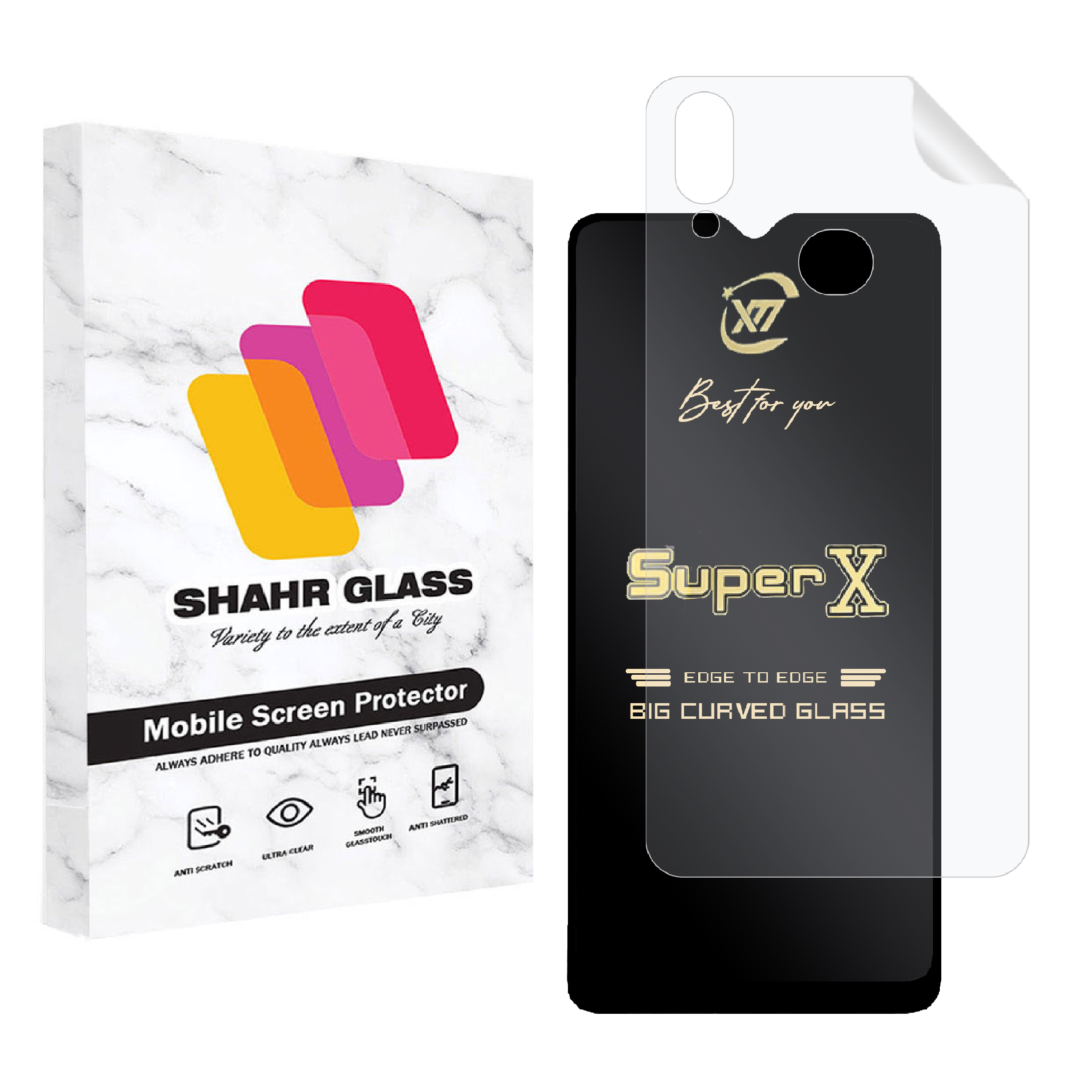 محافظ صفحه نمایش شهر گلس مدل سوپر ایکس و محافظ پشت گوشی نانو SUPERX-Nano Back مناسب برای گوشی موبایل سامسونگ Galaxy A10