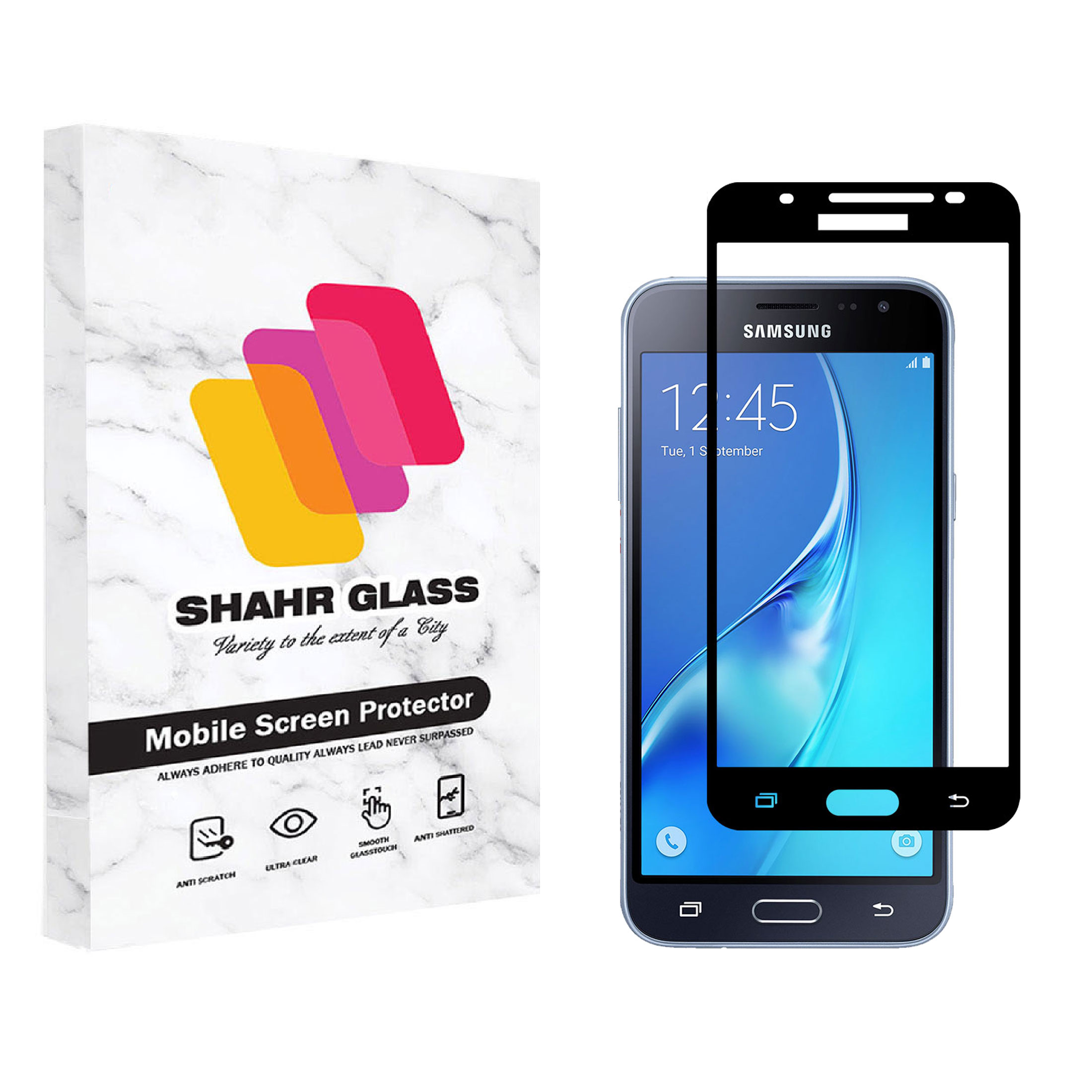 محافظ صفحه نمایش شهر گلس مدل فول Full مناسب برای گوشی موبایل سامسونگ Galaxy J3 2016