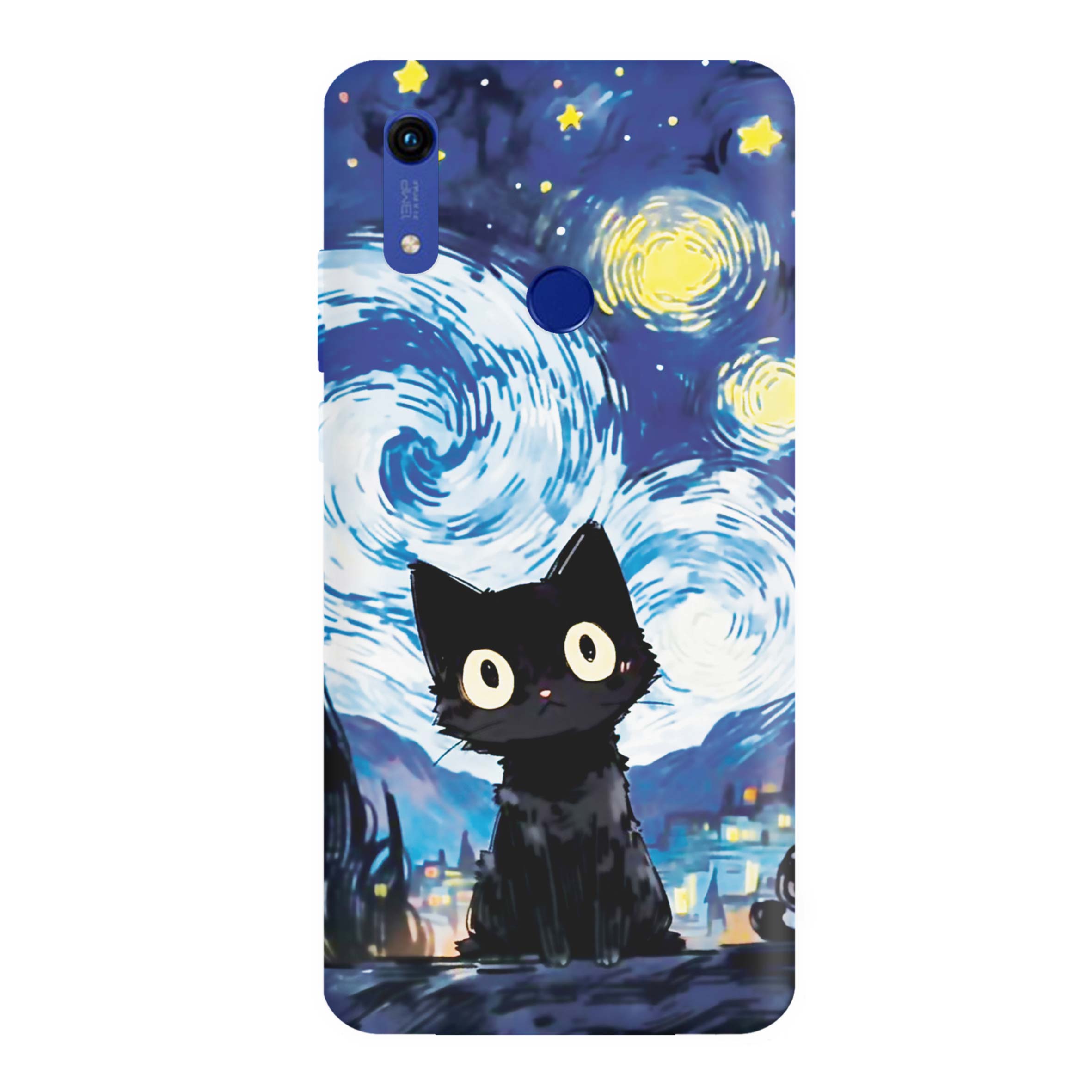 قاب گوشی هواوی آنر honor 8A طرح گربه شب پرستاره