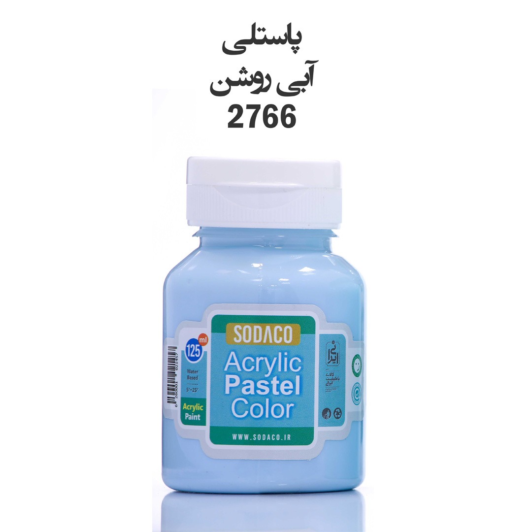 رنگ اکریلیک پاستلی آبی روشن 125 میل سوداکو